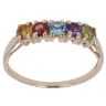 9ct Yellow Gold Multi Gemstone Five Stone Ring