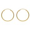22ct Yellow Gold Classic Plain Hoop Earrings