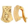 22ct Yellow Gold Diamond Cut Huggies Stud Earrings