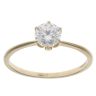 9ct Yellow Gold Moissanite Solitaire Ring