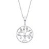 Sterling Silver Diamond Tree of Life Pendant Necklace
