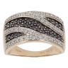 9ct Yellow Gold 0.50ct Brilliant Cut Black And White Diamond Fancy Ring