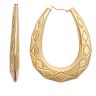 9ct Yellow Gold Oval Creole Earrings