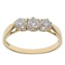18ct Yellow Gold 0.50ct Brilliant Cut Diamond Trilogy Ring