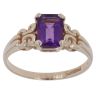 9ct Yellow Gold Amethyst Single Stone Ring