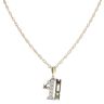 9ct Yellow Gold Cubic Zirconia Mum Pendant And Chain 20"