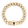 14ct Yellow Gold Monaco Curb Classic Plain Lock Bracelet 8.5"