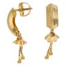 22ct Yellow Gold Diamond Cut Drop Earrings