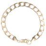 9ct Yellow Gold Square Curb Bracelet 8"