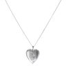 Silver Patterned Heart Locket and Chain 18" By Icesia