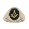 9ct Yellow Gold Masonic Bloodstone Signet Ring