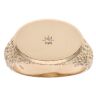 9ct Yellow Gold 0.02ct Diamond Patterned Signet Ring
