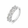 9ct White Gold 2.50ct Princess Cut Lab Grown Diamond Five Stone Bridal Ring Lab Grown