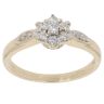 9ct Yellow Gold 0.30ct Brilliant Cut Diamond Cluster Ring