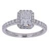 9ct White Gold 1.50ct Radiant and Brilliant Cut Lab Grown Diamond Cluster Ring