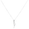 9ct White Gold 0.15ct Diamond Pendant and Chain 18"
