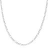 Silver Pave Figaro Chain 18"