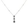 18ct Yellow Gold 0.25ct Single Cut Diamond and Sapphire Fancy Cluster Pendant and Chain 18"