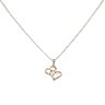 9ct Yellow and White Gold 0.05ct Diamond Heart Pendant and Chain 16"