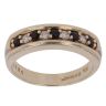 9ct Yellow Gold 0.10ct Diamond and Sapphire Ring