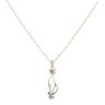 9ct Yellow Gold 0.03ct Diamond Cat Pendant and Chain 16"