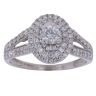 9ct White Gold 1.00ct Brilliant Cut Diamond Cluster Ring