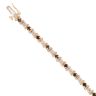 9ct Yellow and White Gold 0.07ct Diamond and Sapphire Bracelet 7.5"