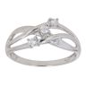 9ct White Gold Cubic Zirconia Three Stone Ring