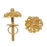 22ct Yellow Gold Floral Stud Earrings