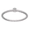 Silver Cubic Zirconia Single Stone Twist Ring By Icesia