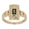 14ct Yellow Gold Monaco Classic Plain Flex Link Signet Ring