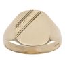 9ct Yellow Gold Stripe Signet Ring