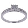 9ct White Gold 0.25ct Brilliant Cut Diamond Cluster Ring