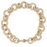 9ct Yellow Gold Patterned Belcher Bracelet 10"