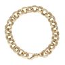 9ct Yellow Gold Patterned and Plain Belcher Bracelet 7"