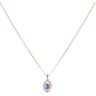 9ct Yellow Gold 0.05ct Diamond And Tanzanite Pendant And Chain 18"