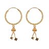 22ct Yellow Gold Tassel Dropper Hoop Earrings