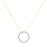 9ct Yellow Gold 0.25ct Diamond Open Circle Pendant and Chain 18"