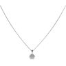 Silver Diamond Cluster Pendant And Chain 18" By Icesia