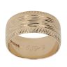 9ct Yellow Gold Line Patterned Wedding Band 8.7mm