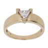 9ct Yellow Gold Cubic Zirconia Triangle Single Stone Ring