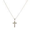 9ct Yellow Gold Patterned Cross Pendant and Chain 20"