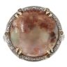 9ct Yellow Gold 0.10ct Diamond And Agate Cluster Ring