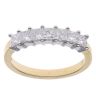 18ct Yellow Gold 0.75ct Princess Cut Diamond Seven Stone Eternity Ring