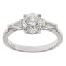 18ct White Gold 1.50ct Brilliant And Baguette Cut Diamond Solitaire Ring
