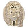 9ct Yellow Gold Cubic Zirconia Jesus Signet Ring