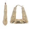 9ct Yellow Gold Bamboo Handbag Creole Earrings