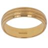 22ct Yellow Gold Ribbed Wedding Band 5mm