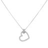 18ct White Gold 0.40ct Brilliant Cut Diamond Heart Pendant and Chain 18"
