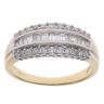 18ct Yellow Gold 0.50ct Brilliant and Baguette Cut Diamond Fancy Ring